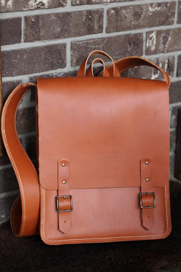 leather backpack messenger bag